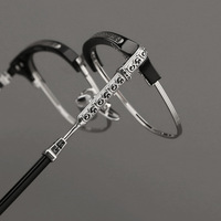Monture de lunettes pour homme style Jay Chou, rétro britannique, faite à la main, en titane pur, pour grands visages, en acétate, sculptée avec précision, VERTICAL