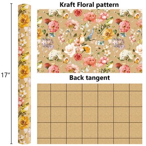 Romantic Rose Leather Cardstock Colored Printed Flowers Valentine's Day Gift Wrapping <b>Paper</b> Mother's Day Gift Wrapping <b>Paper</b> - Product Image 6
