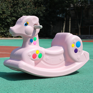 Müzik ile bebek arabası yürüteç binek oyuncaklar çocuk plastik çok fonksiyonlu sallanan at ahşap at - Product Image 2