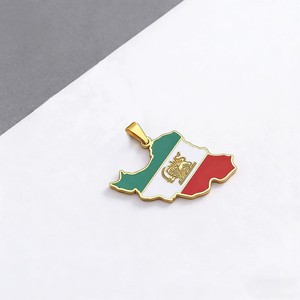 Collar con Colgante de Mapa de la República Islámica de Irán Chapado en Oro de 18K, Cadena de Acero Inoxidable, Bandera del Imperio Persa, Dinastía Pahlavi - Product Image 6