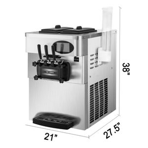 EU Warehouse Soft Fruit and Milk <b>Ice</b> Maker Commercial Countertop <b>Ice</b> Maker With 2+1 Flavors - Product Image 4
