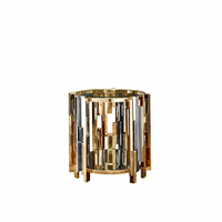 Table d'appoint ronde de luxe moderne avec structure en acier inoxydable Table d'appoint en verre trempé pour salle à manger Mobilier de salon Chambre à coucher