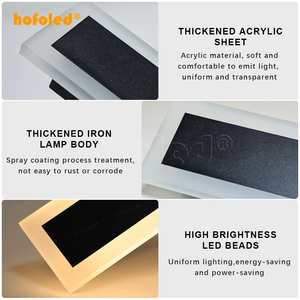 Aplique de Pared Acrílico Hofoled 110V 220V para Exteriores, Lámpara de Interior para Dormitorio y Jardín, Luz de Pared <span class=keywords><strong>Solar</strong></span>/Luz de Pared LED/Lámpara de Pared LED - Product Image 3