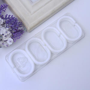 Rideau de douche de salle de bain imperméable en PEVA avec aimant, couleur blanc pur, doublure de rideau de douche - Product Image 5