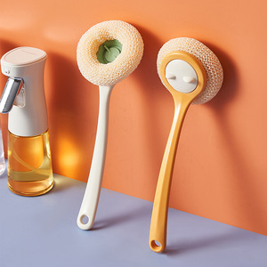 Dishwashing <b>Brush</b> Sponge Long Handle Kitchen <b>Cleaning</b> Tool <b>For</b> Pots And Dishes Lemon Yellow - Product Image 4