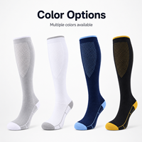 Chaussettes de compression montantes pour hommes et femmes, soutien gradué, pour la course et le sport, manchons élastiques pour mollets, chaussettes athlétiques longues