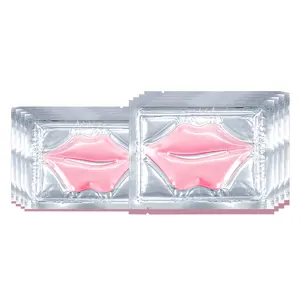 Nhãn Hiệu Riêng Bán Buôn Giá Hydrogel Collagenl Rose Lip Mặt Nạ Màu Hồng Làm Mát Pha Lê Nuôi Dưỡng Gel Lip Gel Tấm