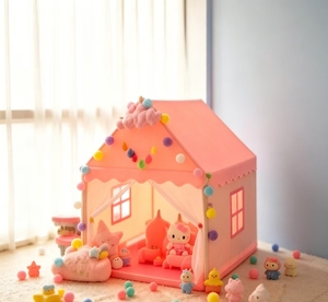 Casita <span class=keywords><strong>de</strong></span> juegos para niñas, diseño <span class=keywords><strong>de</strong></span> <span class=keywords><strong>princesa</strong></span>, para interiores y exteriores, segura, ligera, ecológica, ideal como regalo <span class=keywords><strong>de</strong></span> cumpleaños o para festivales infantiles. - Product Image 6