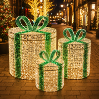 Guirlande lumineuse LED à cadre métallique certifiée UL CE SAA TUV IP65, ruban en PVC, nœud papillon, motif de boîte cadeau de Noël, lumière décorative