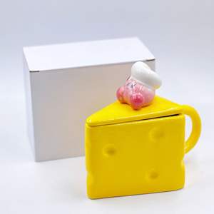 Pink Cartoon Kirby Cantimplora <span class=keywords><strong>Kawaii</strong></span> Hat Taza de cerámica 3D Regalo de vacaciones de Navidad <span class=keywords><strong>Tazas</strong></span> de cerámica - Product Image 4