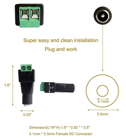 Basse tension DC 2pin mâle femelle Led bande Dc Jack alimentation rapide câble connecteurs accessoires