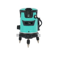 Niveau laser multifonctionnel ultra-lumineux 2 lignes, alimenté par batterie, pour le commerce international transfrontalier, haute précision, auto-nivelant, extérieur, 5 lignes