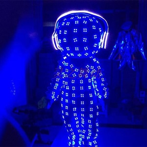 LEDアーマースーツLED発光服社交ドレスヘッドフォンコスプレナイトクラブパーティー用KTV LEDロボットコスチューム - Product Image 5