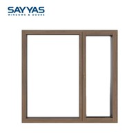 Ventana de Madera Revestida de Aluminio SAYYAS, Insonorizada, Doble Acristalamiento, Diseño Moderno, Lista para Enviar, para Renovación de Apartamentos