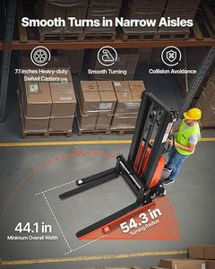 Chariot élévateur à palettes tout-terrain à livraison rapide, capacité de levage de 1,5 à 2 tonnes, hauteur de levage de 3 m, acier haute résistance et résistant aux chocs, chariot élévateur électrique - Product Image 5