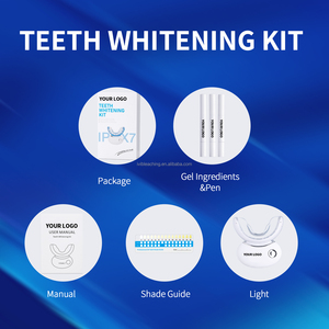 Kit de <span class=keywords><strong>blanchiment</strong></span> dentaire LED sans fil portable, rechargeable, étanche IPX7, à lumière bleue et rouge, avec stylo gel, marque privée - Product Image 6
