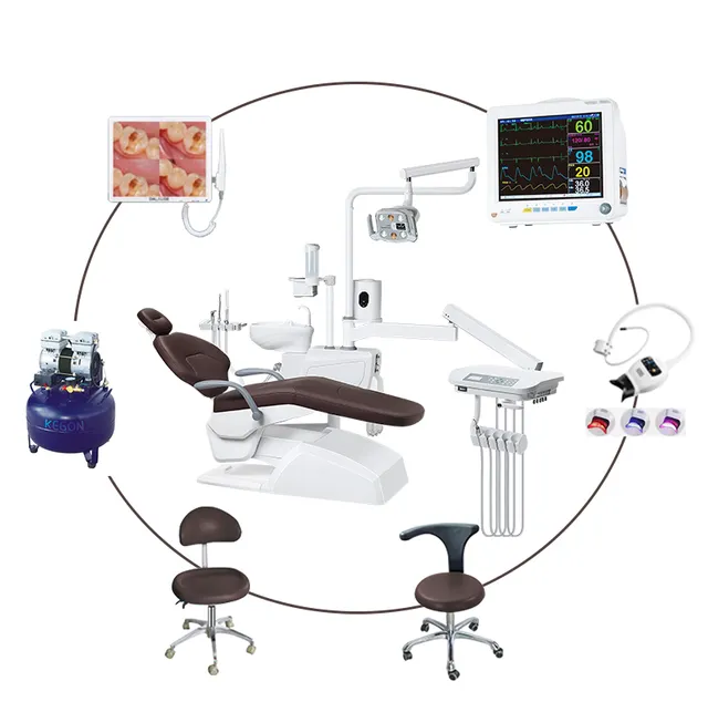 CE Approved Working disc with air brake luxury dental chair Multifunction hospital imported dental chairs unit price