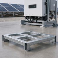 Cadre de base en profilé C pour onduleur solaire personnalisé, galvanisé à chaud, classement C3-C5, acier au carbone Q235 Q345 Q355