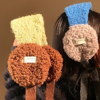 Orejeras de impresión digital a prueba de frío cálidas de felpa acolchadas clásicas azules de invierno