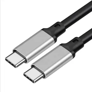 MacBook, galaxy를 위한 Thunderbolt 3 USB C 100 Gen 2 케이블 회색 USB C 케이블 10Gbps 데이터 전송 5A 3.1 W PD 빠른 위탁 케이블