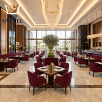Fournisseur de meubles de restaurant de luxe Vantel, ensemble table et chaises de salle à manger modernes pour usage commercial et hôtelier