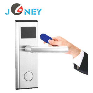 전자 스마트 호텔 도어 잠금 스테인레스 스틸 핸들 잠금 rfid 카드 호텔 - Product Image 6