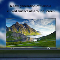 Fabricant professionnel de téléviseurs LED intelligents incurvés de 65 pouces, acceptant les commandes personnalisées, Full HD 1080p, avec WiFi