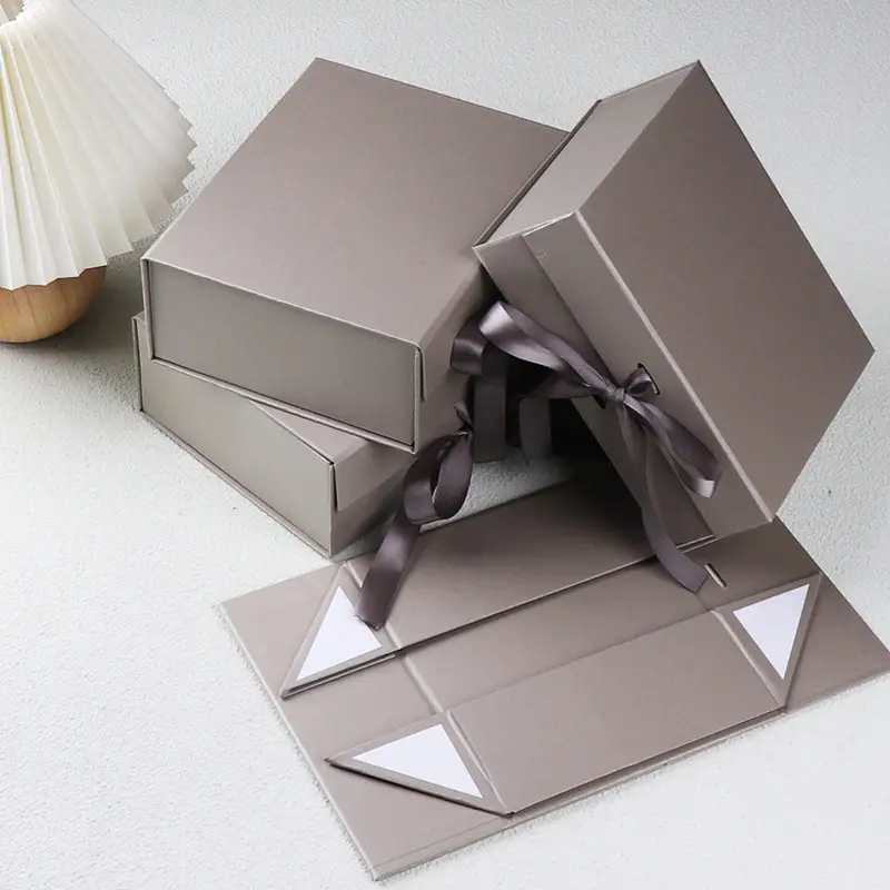 luxury printed cosmetic magnetic folding storage paper gift box packaging for magnetic paper foldable gift box