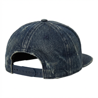 Casquette de skate en toile et denim, style rétro sportif d'automne, imprimé effet usé, 6 panneaux, visière plate, respirante, imperméable, avec motif