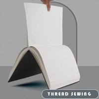 Carnet épais personnalisé en cuir PU avec 200 feuilles, pages lignées horizontales A4 imperméables, carnet de journal pour l'étude
