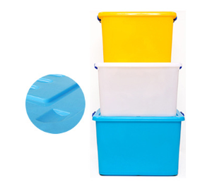 Grandes boîtes de rangement en <span class=keywords><strong>plastique</strong></span> transparent robuste avec couvercle, <span class=keywords><strong>caisse</strong></span> à roulettes pour l'organisation et le tri - Product Image 5