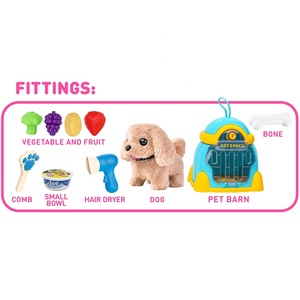 Pluche Speelgoed <span class=keywords><strong>Puppy</strong></span> Elektronisch Speelgoed Interactieve Robot Hond Uitlaten, Hoofd Bewegen, Mond Open, Staart Kwispelen (3 Kleurenmix) - Product Image 4