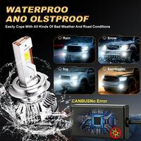Bombillas LED para Faros Delanteros Sunshiny X04 H7 H1 H4 9005 9006 de Alta Potencia 130W 16000LM H7 6500K con Chip 3570, Sin Errores CANBUS, Lámpara para Auto