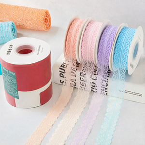 ริบบิ้นลูกไม้สไตล์เกาหลี DIY ขนาด 3 ซม. เป็นมิตรกับสิ่งแวดล้อม ยาว 25 หลา สำหรับห่อดอกไม้ บรรจุภัณฑ์ วัสดุโพลีเอสเตอร์ ตัดได้ ใช้สำหรับทำขนมเค้ก ฮาโนก้า - Product Image 3