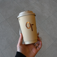 Gobelet en papier à double paroi jetable, revêtement PE, gobelet à café biodégradable, logo personnalisé, gobelet à emporter pour boissons chaudes