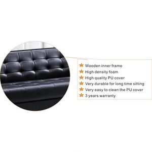 Sofá de recepción moderno para el hogar y la Oficina, conjunto de sofá de piel sintética de alta calidad para visitantes, conjunto de sala de estar comercial - Product Image 4