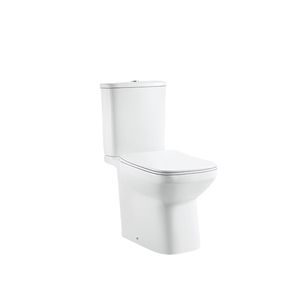 Conjunto de Inodoro y Lavabo de Cerámica de Dos Piezas, Diseño Moderno con Drenaje en Forma de P, para Hotel - Product Image 1