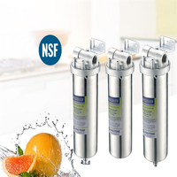 HONG HUI NSF HPS-10C 10 pouces ménage en acier inoxydable pré-filtre système de filtre à eau boîtier de filtre à eau