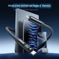 Cable de Carga Rápida de 240W con Pantalla Digital Tipo-C para Transferencia de Datos de Alta Velocidad, Disco Duro Externo, Carga PD para Smartphone