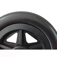 Nouvelle roue en mousse PU de 6 pouces, pneu anti-crevaison, jante en plastique, roulement à billes, capacité de charge de 50 kg, noire, pour fauteuil roulant/robot/restaurant/entrepôt