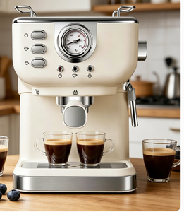 Machine à café semi-automatique <span class=keywords><strong>italienne</strong></span> transfrontalière HY pour la maison et le bureau, à vapeur concentrée et mousse de lait, sans pression, origine inconnue - Product Image 1
