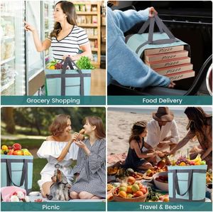 Bolsas Térmicas Aisladas para Comestibles, Bolsas Reutilizables Grandes con Cierre Hermético, Bolsas de Compras Térmicas para Entrega de Alimentos - Product Image 4
