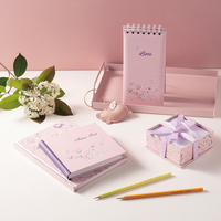 Carnet de notes personnalisé, mini, mignon, rose uni, reliure spirale, couverture en papier, sublimation