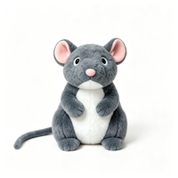 Fabricant de jouets en peluche personnalisés : Souris de simulation, souris grise douce, jouet en peluche avec logo personnalisé, animal en peluche sur mesure