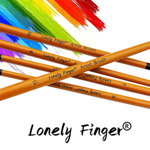 Lonely Finger Ensemble de 12 pinceaux ronds en nylon pour aquarelle, peinture acrylique et application de peinture faciale - Product Image 4