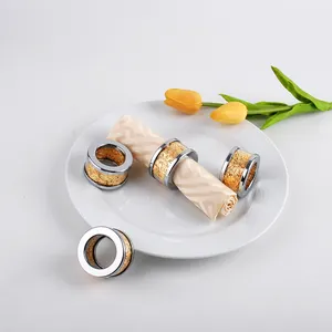 Изготовленное на заказ золотое хрустальное кольцо для салфеток bismillah свадебное кольцо из Турции