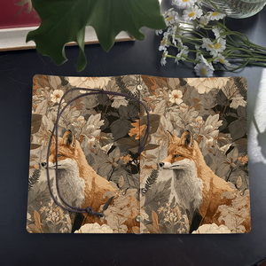 Cadeau de cahier de travail A6 fait à la main pour les équipes RH adapté aux notes de <span class=keywords><strong>recrutement</strong></span> et aux plans d'engagement des employés avec des fleurs de renard - Product Image 4