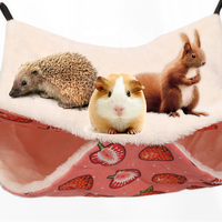Hamac suspendu pour animaux de compagnie, nid pour écureuil et lapin, sac de couchage en coton OEM pour petits animaux, double couche, confortable, vente en gros d'usine GMTPET
