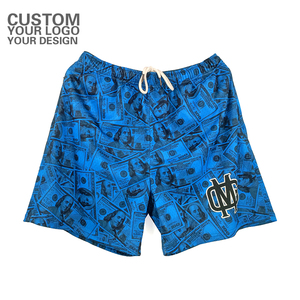 กางเกงขาสั้นตาข่ายสำหรับออกกำลังกายของผู้ชายกางเกงขาสั้นตาข่ายแบบเย็บตะเข็บ5นิ้วกางเกงครึ่งตัวแห้งเร็วพิมพ์ซับลิเมชันสำหรับฟิตเนส - Product Image 2