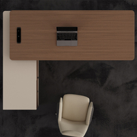 Bureau de direction en forme de L en MDF professionnel - Système de mobilier de bureau moderne avec design modulaire
